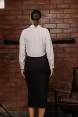 Serenique Crop Formal Top