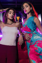 Glimmering Shadow One Shoulder Dress