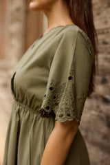 Floral Bloom Linen Dress