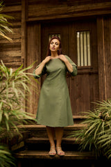 Luna Fawn Linen Dress