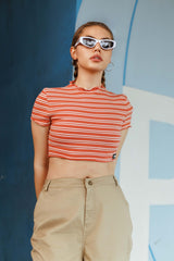 Zamyra Curled Crop Top