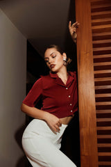 Opulence Buttoned Crop