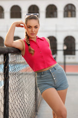 Retro Polo Crop