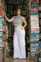 Nola Moss Linen Top-