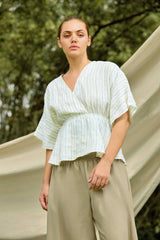 Aurelia Bloom Linen Top