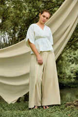 Aurelia Bloom Linen Top