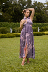 Batik Whirl Halter Neck Dress