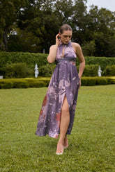 Batik Whirl Halter Neck Dress