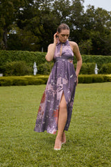 Batik Whirl Halter Neck Dress