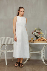 Mirrored Stripe Sleeveless Dress