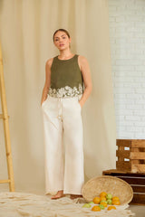Rosmie Fern Linen Top