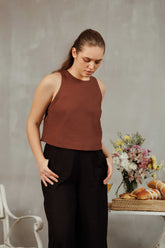 Azalia Loom Linen Top