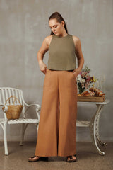 Azalia Loom Linen Top