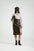 Glaze Leather Front-slit Midi