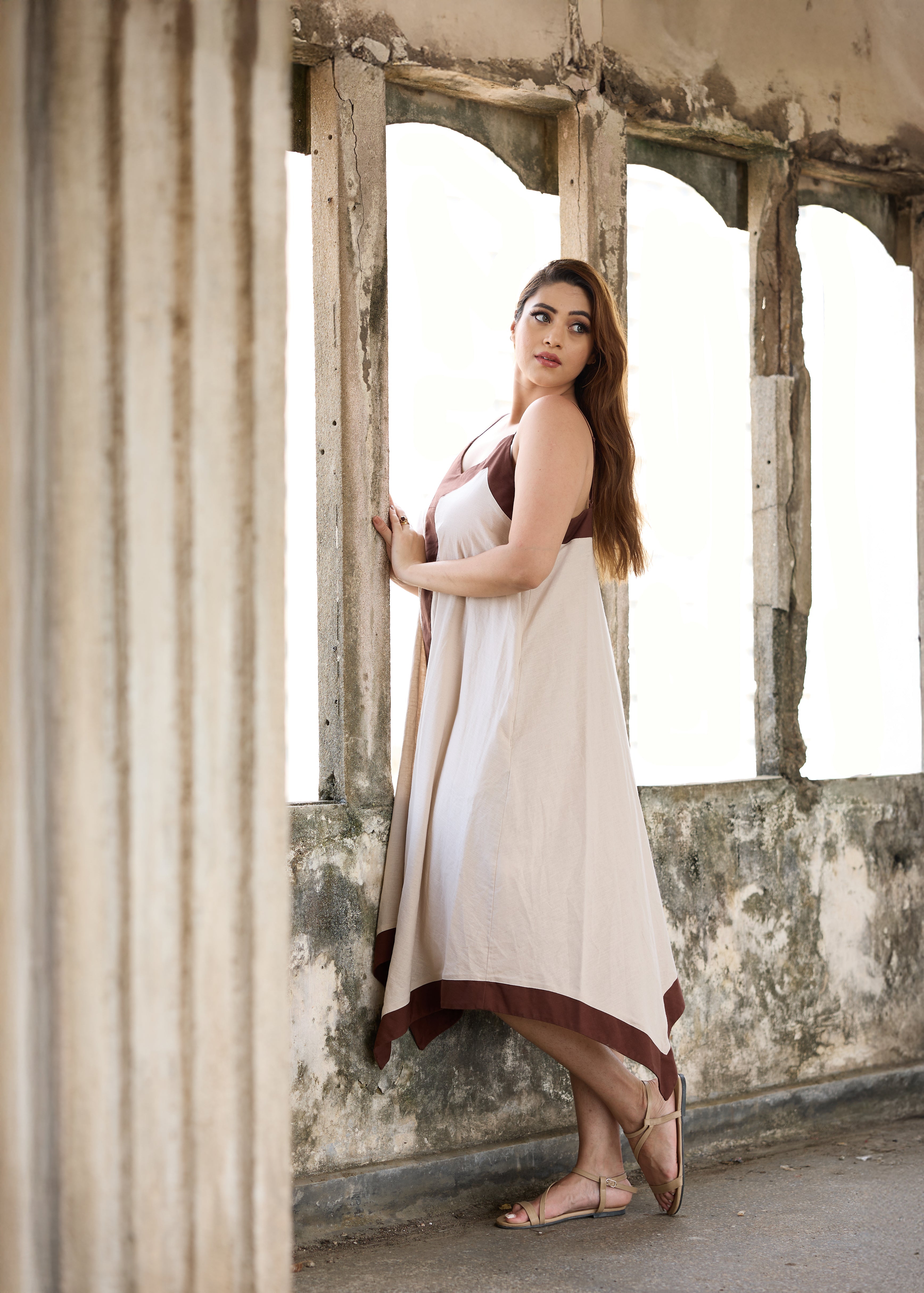 Talia Loom Linen Dress