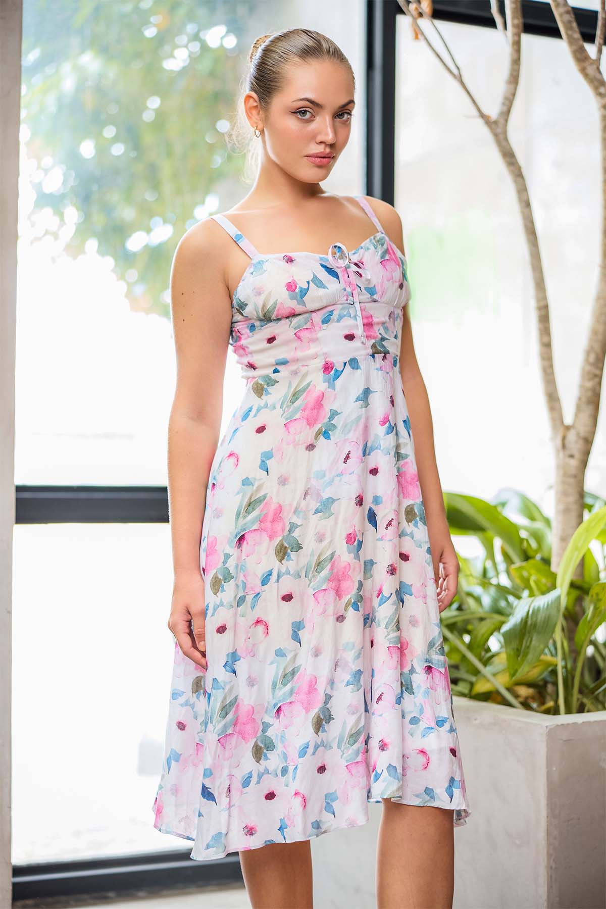 Vintage Rose Midi Dress