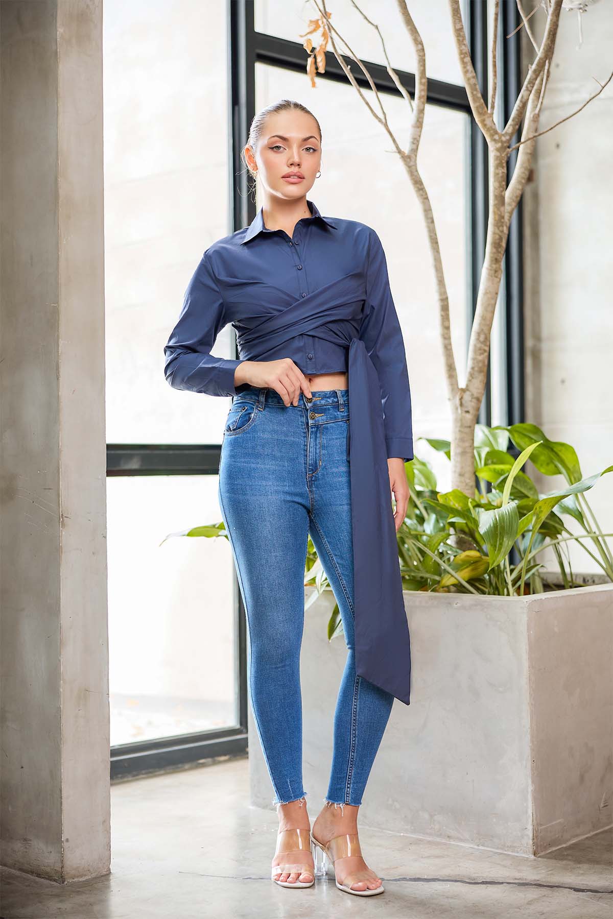 Noah Front Tie Crop Top