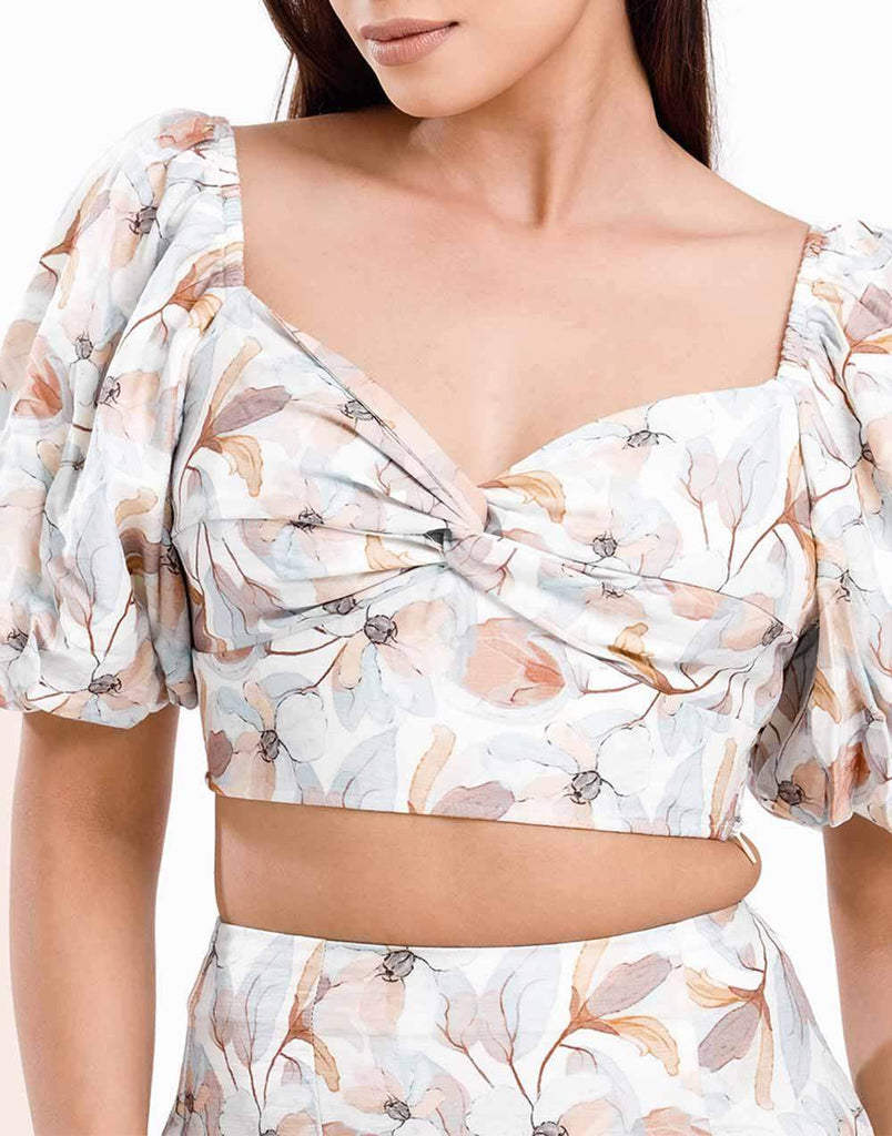 Alora front twisted crop top