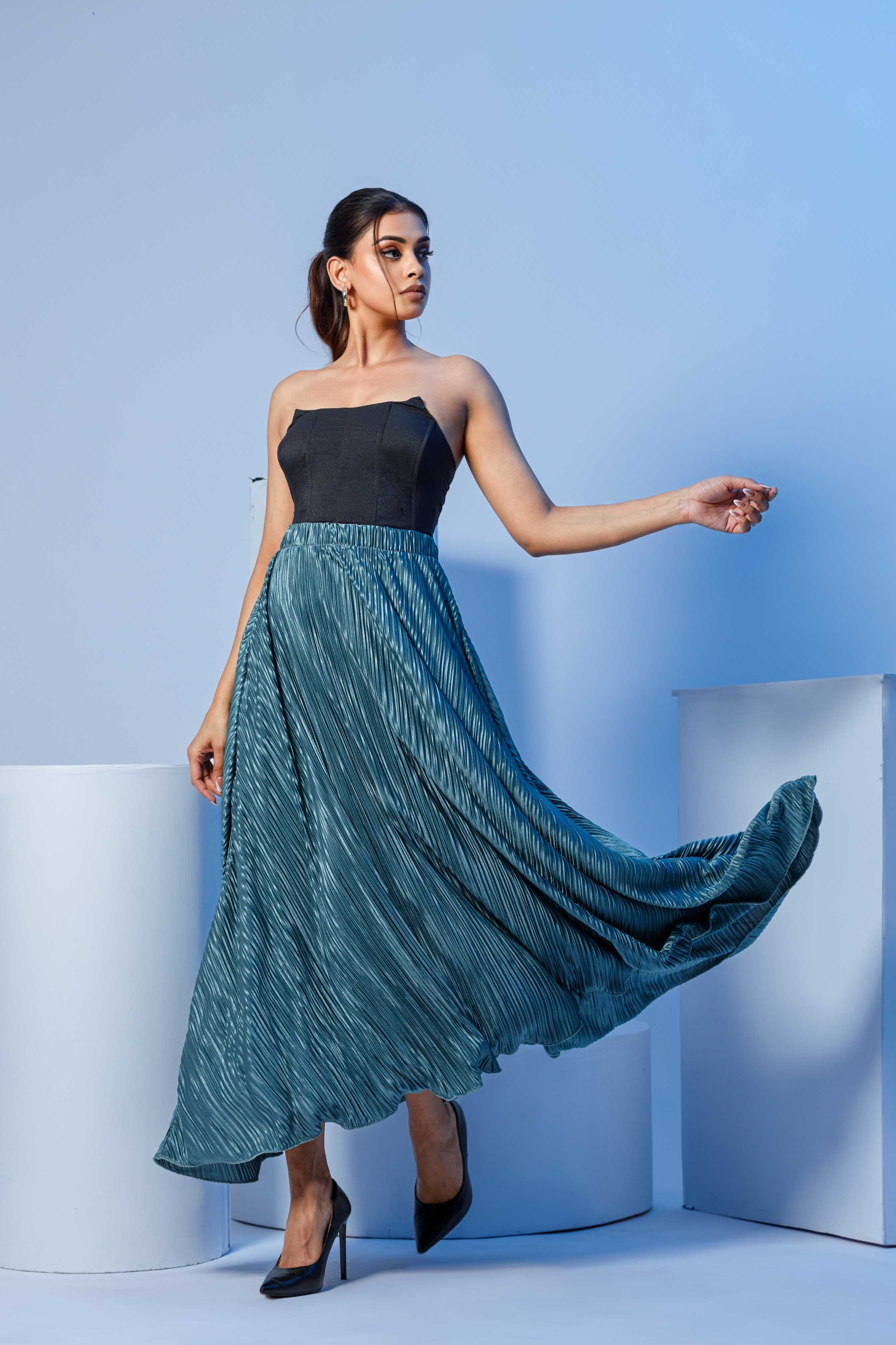 Ruffle Radiance Maxi Skirt