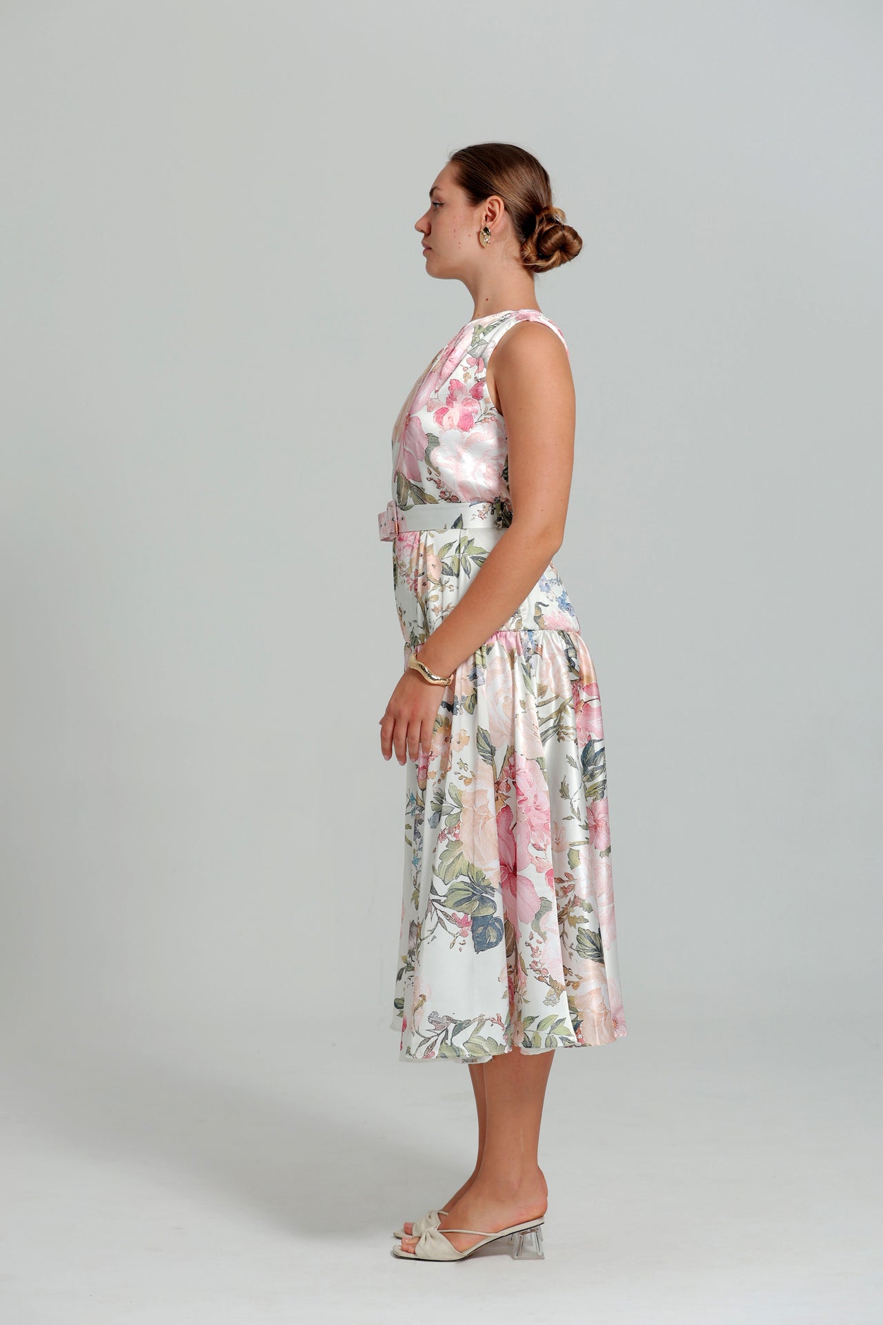 Gardenia Belted Midi Dress