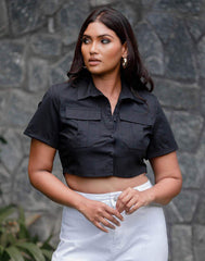 Clover Pocket Detail Crop Top