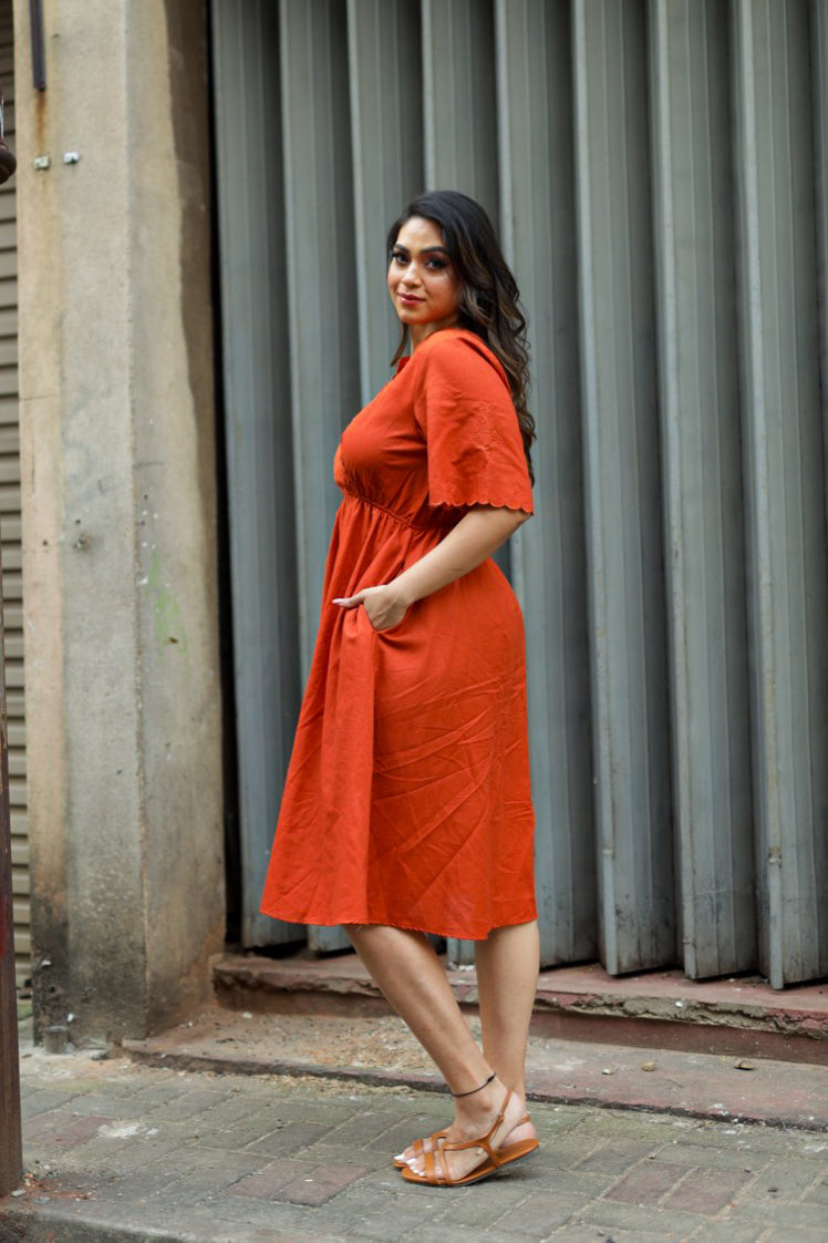 Floral Bloom Linen Dress