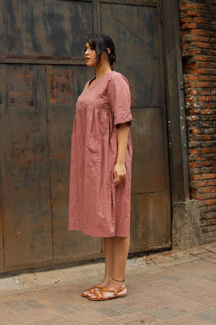 Sun Bloom Linen Dress