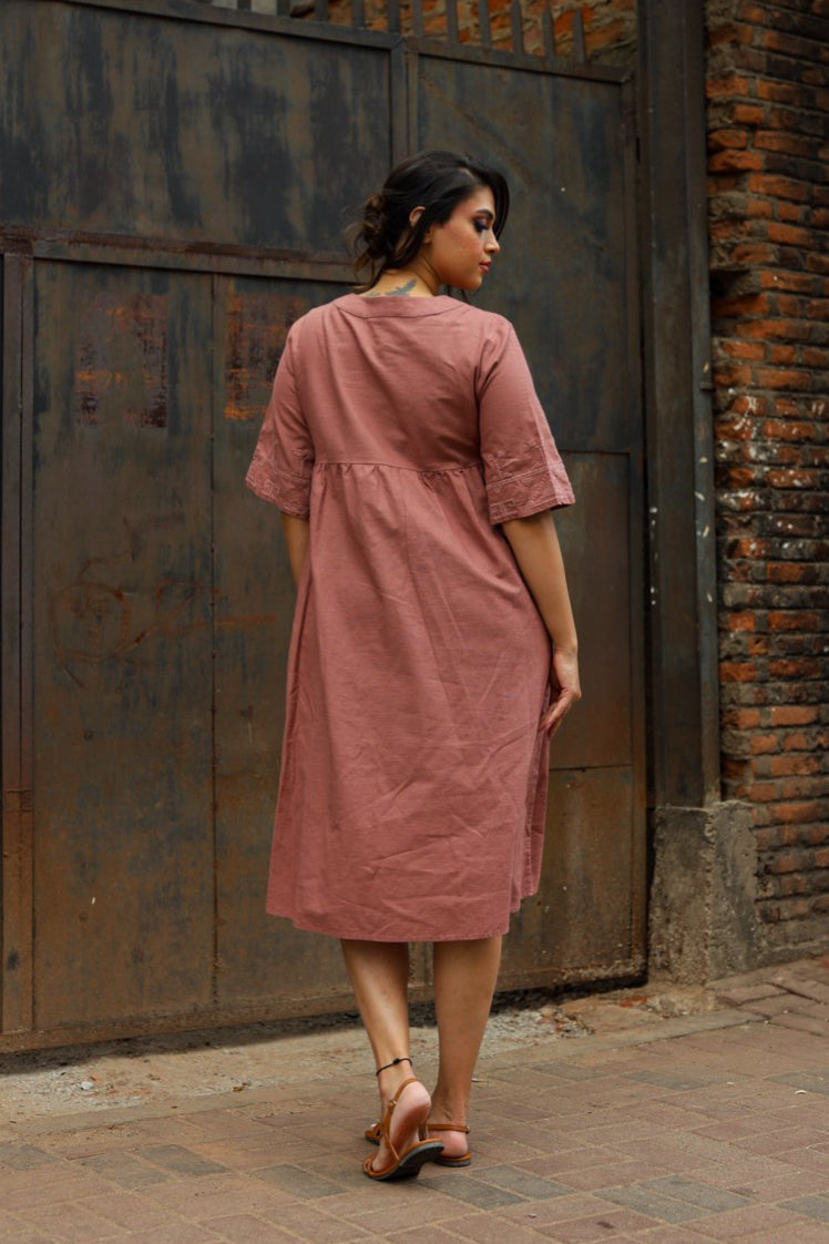 Sun Bloom Linen Dress