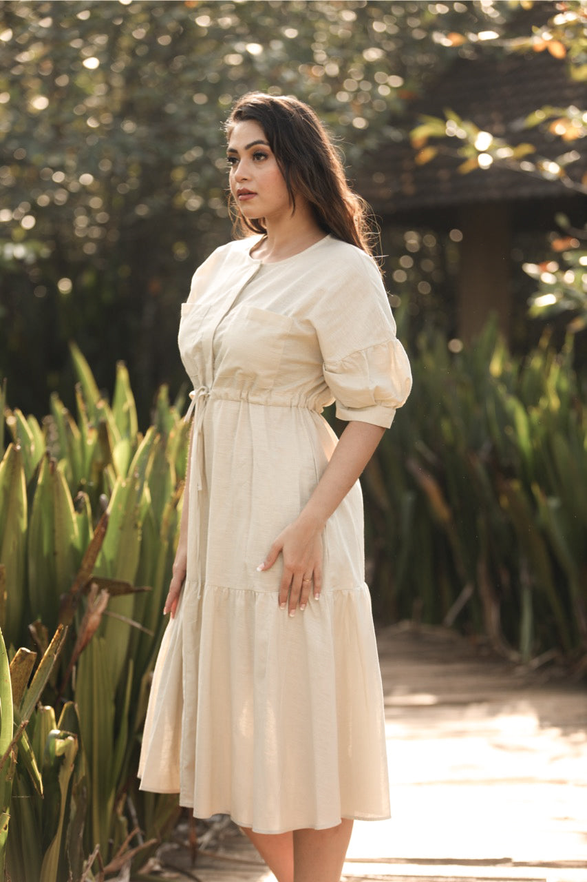 Serene Harmony Linen Dress