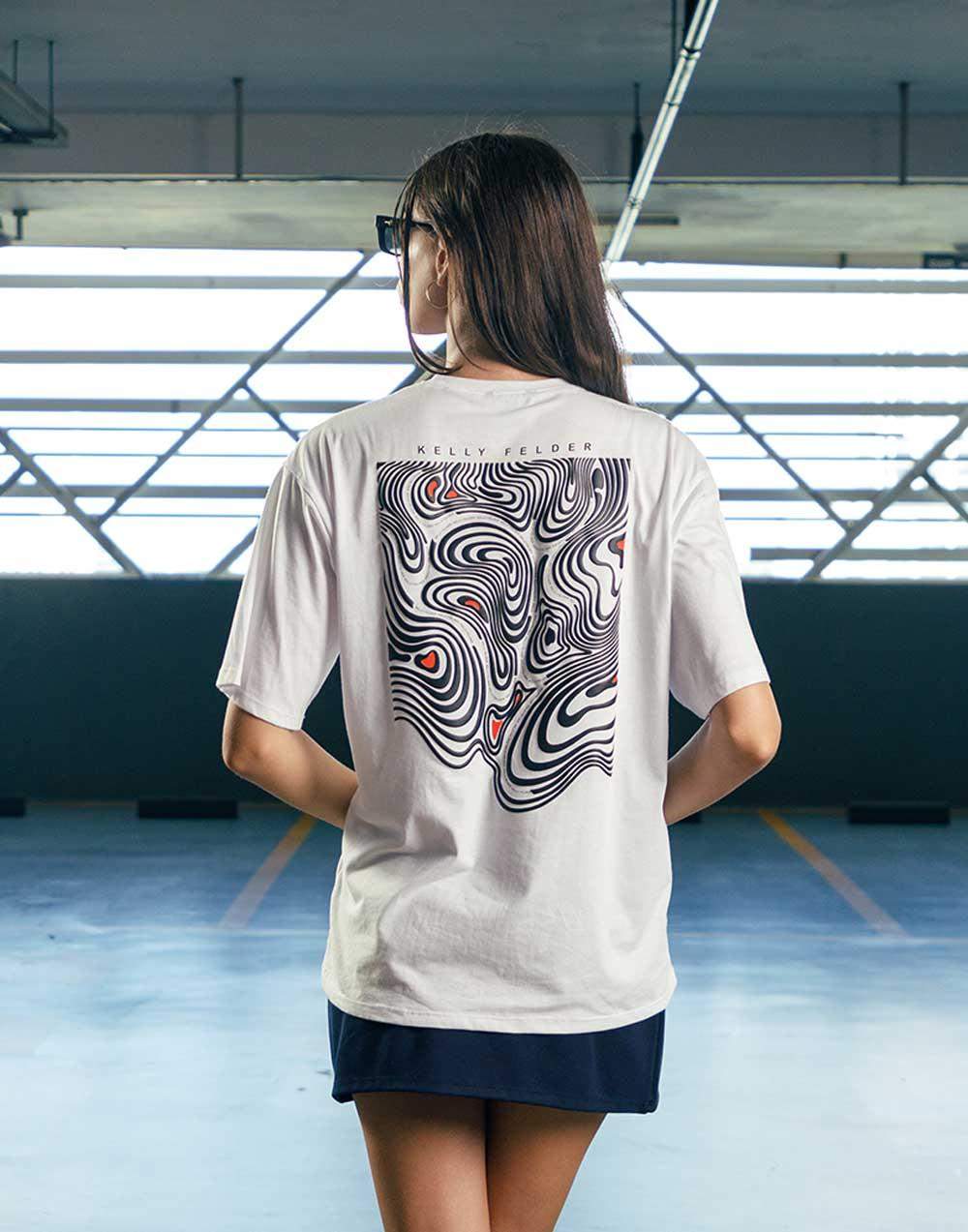 Maze Graphic Oversized T Shirt