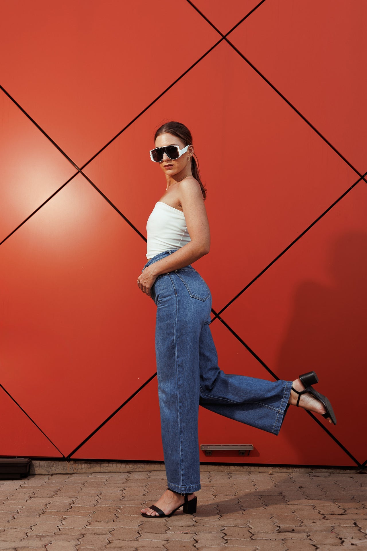 Utility Seam Wide-Leg Jeans In-store 29th Aug