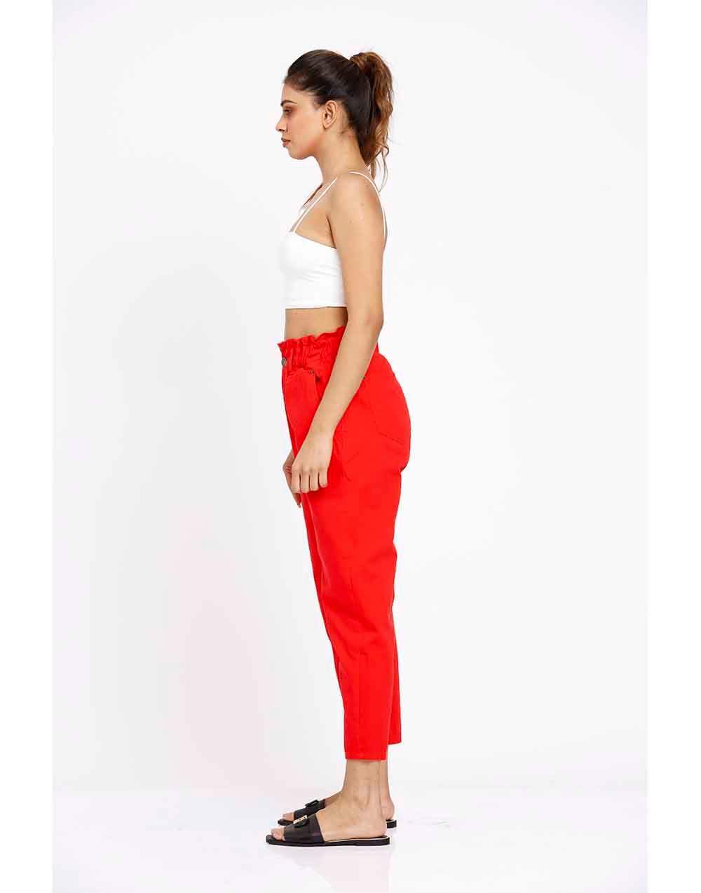 High Waisted Slouchy Trouser