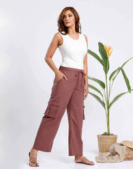 Cargo Pocket Linen Pant