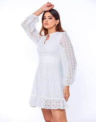 Layla Puff Sleeve Short Dress