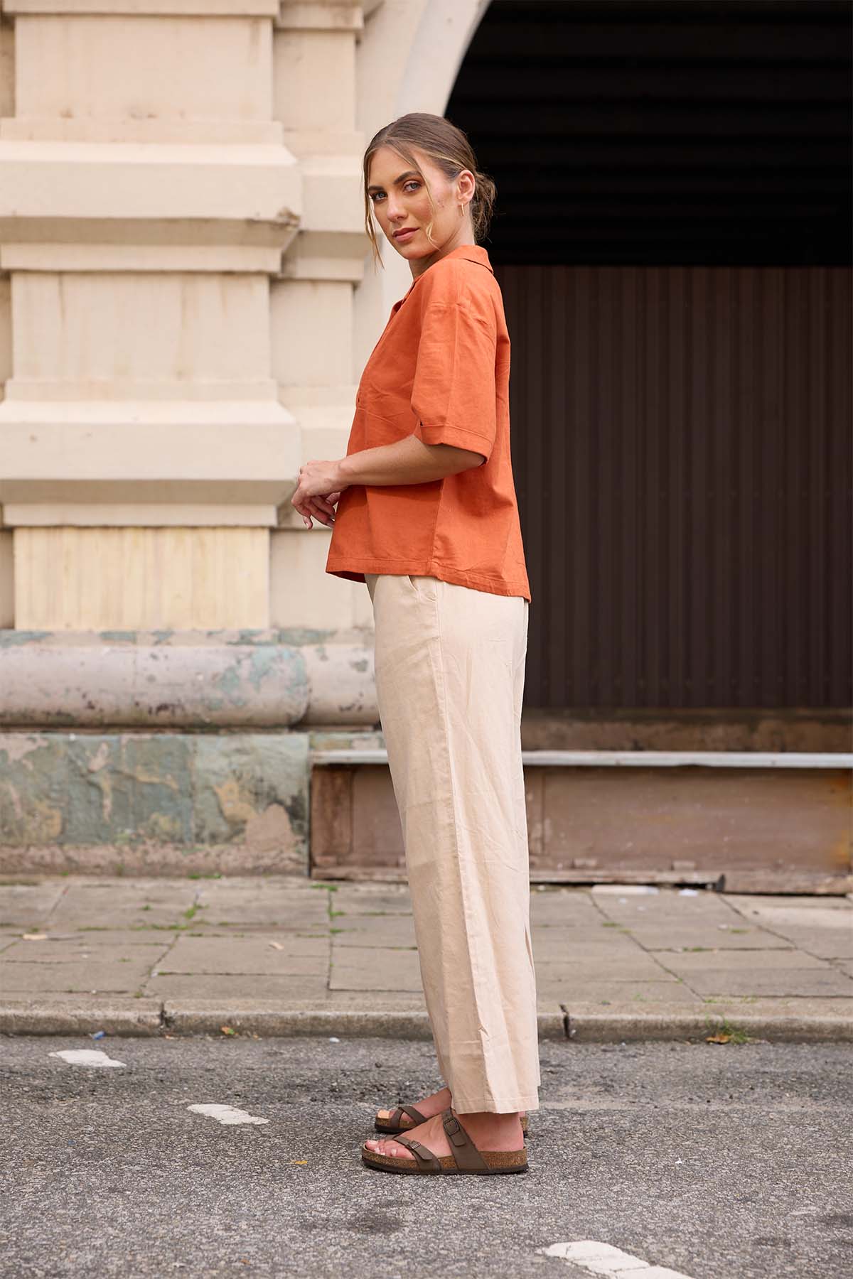 Camille Dawn Linen Top