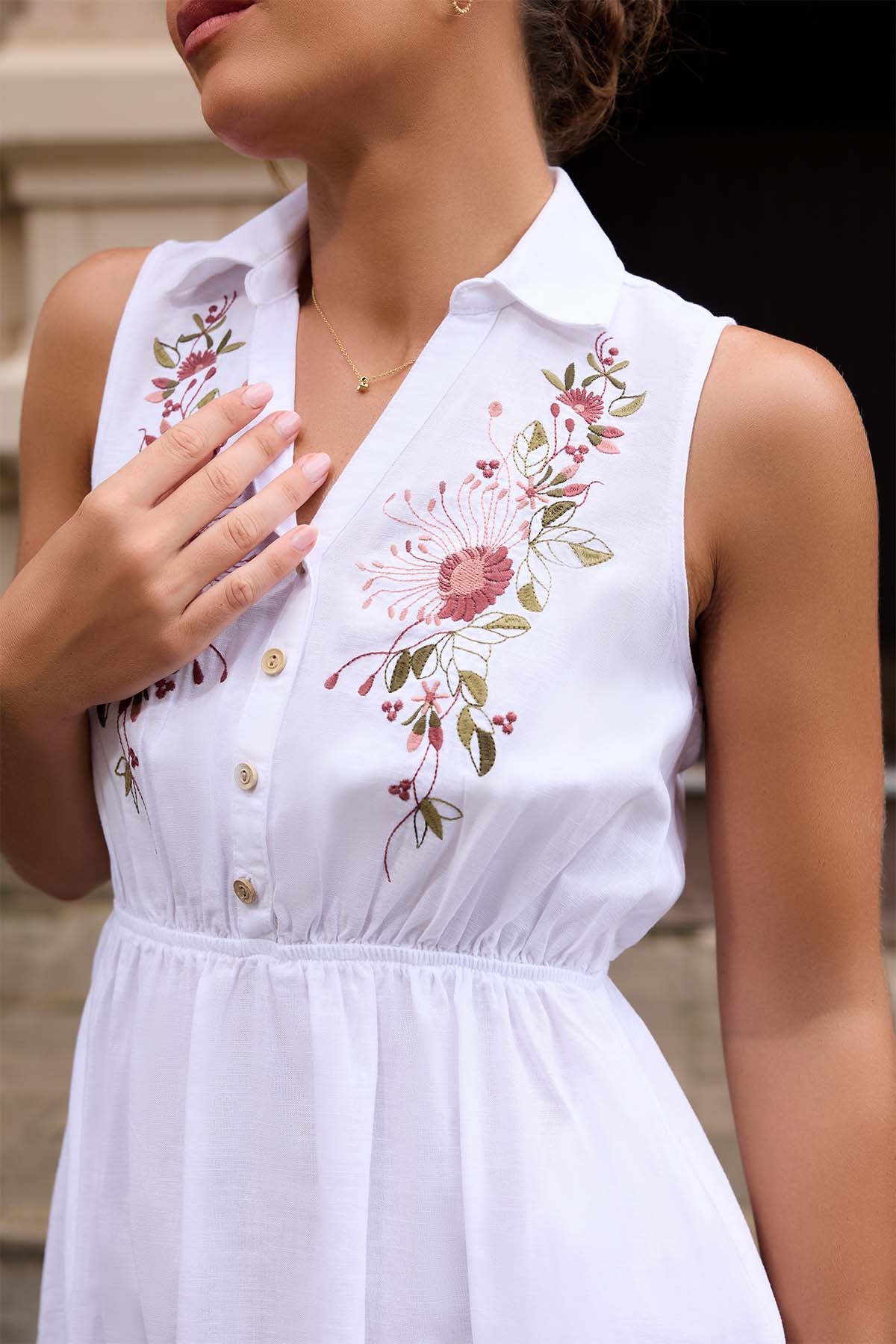 Roselle Linen Dress
