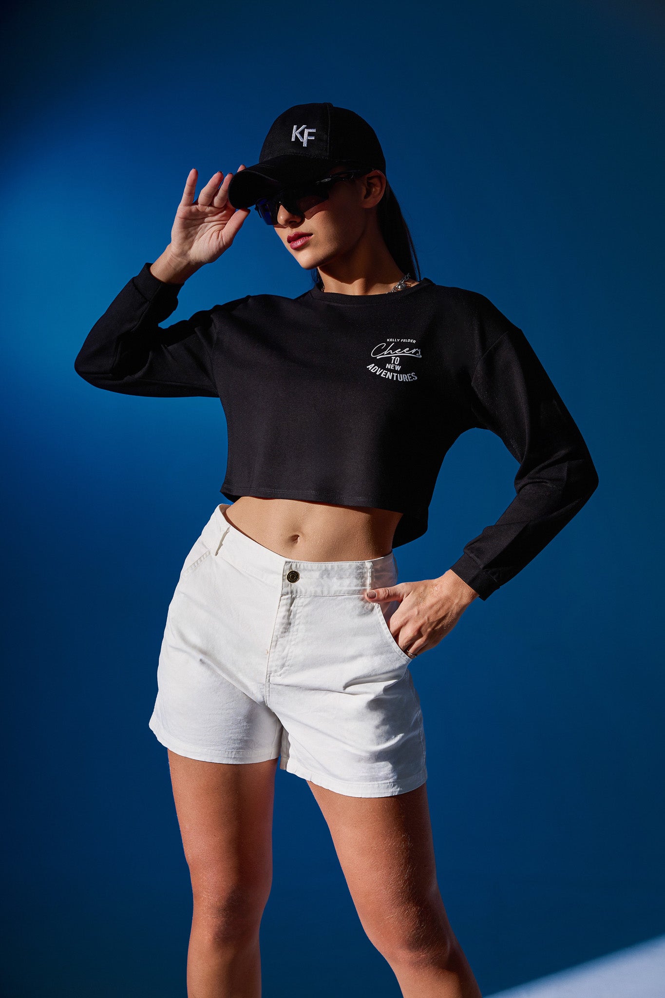 Graphic Grooves Crop Top