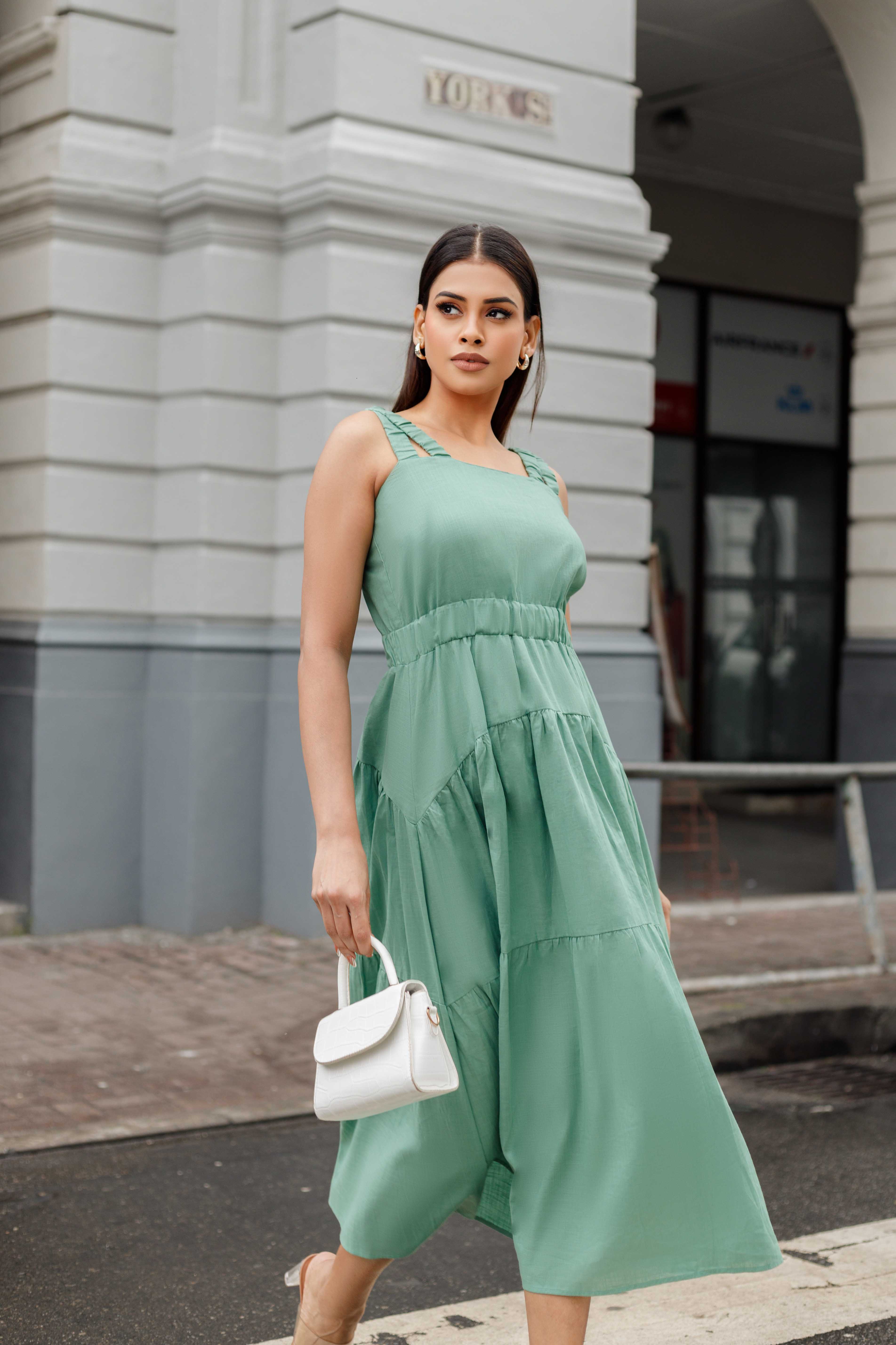 Ethereal Layers Midi Dress