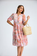 Graceful Layered Midi Dress