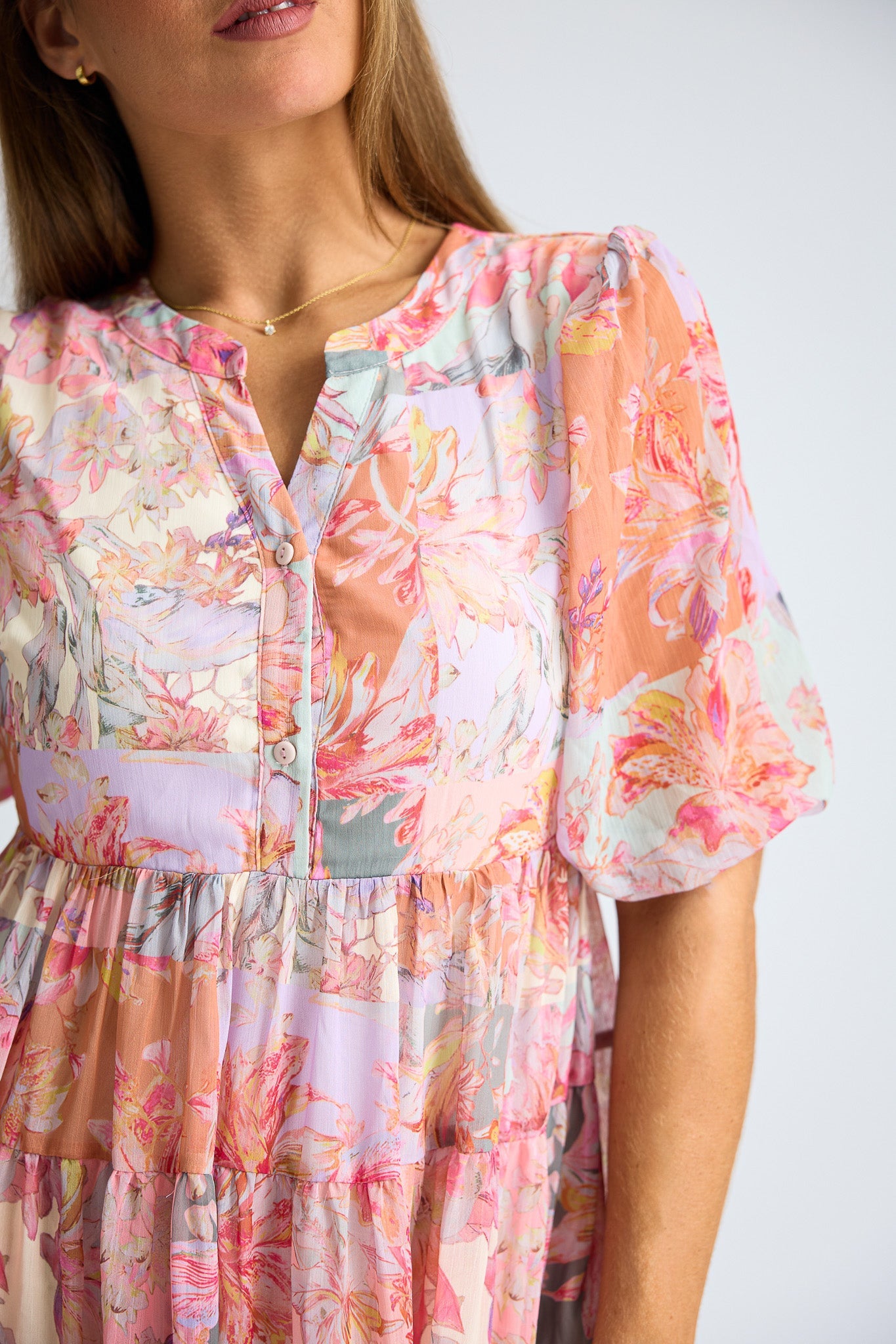 Graceful Layered Midi Dress