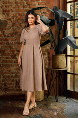 Moonlit Mirage Linen  Dress