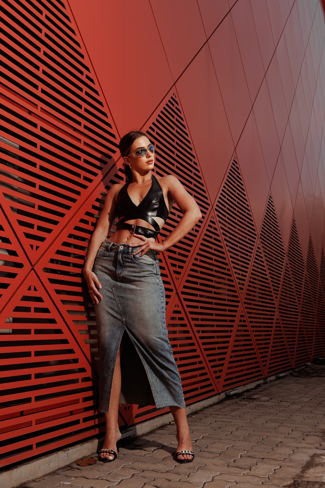 Twist Front Skirt