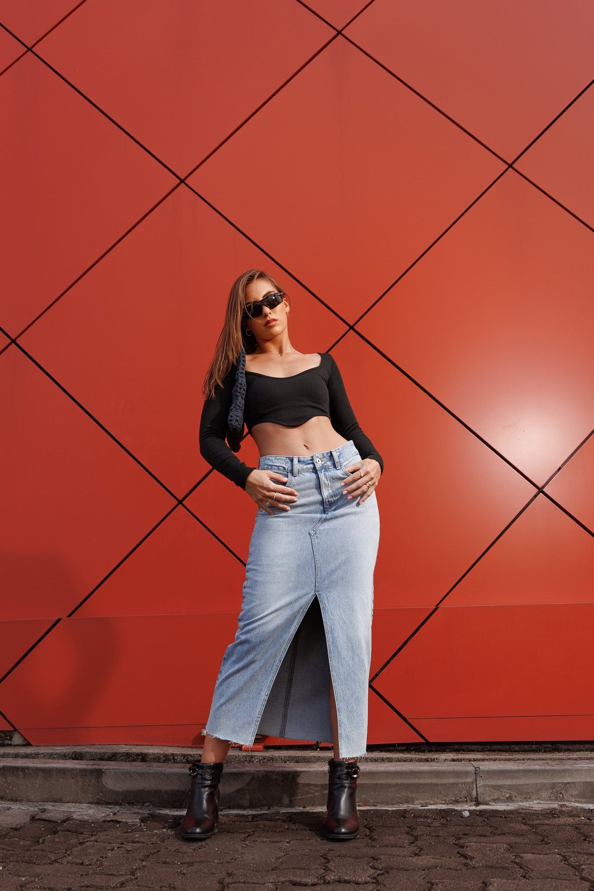 Twist Front Skirt
