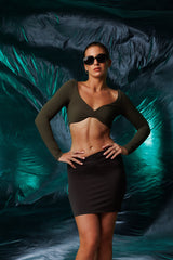 Crossover Mini Skirt