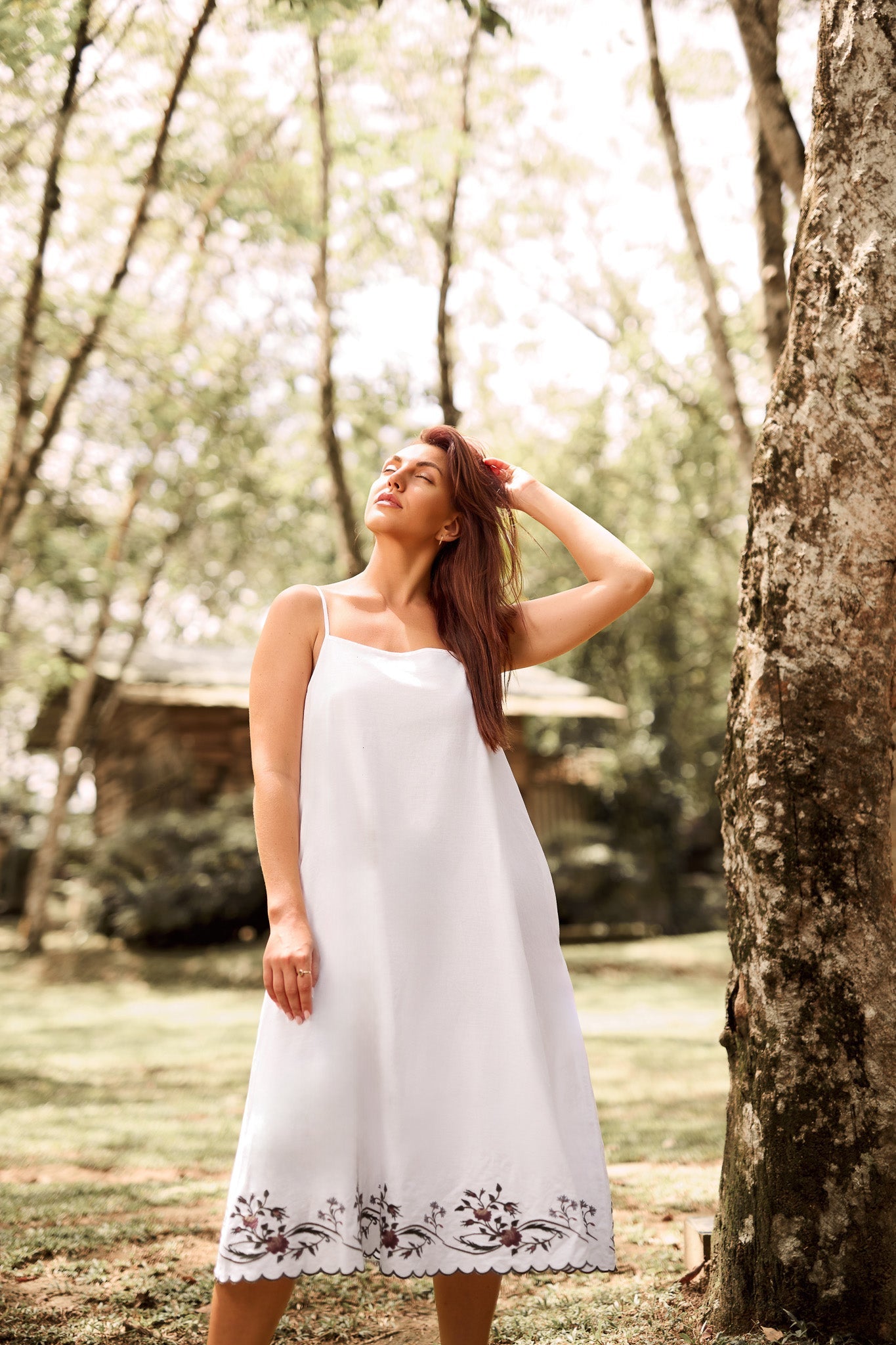Mira Flor Linen Dress