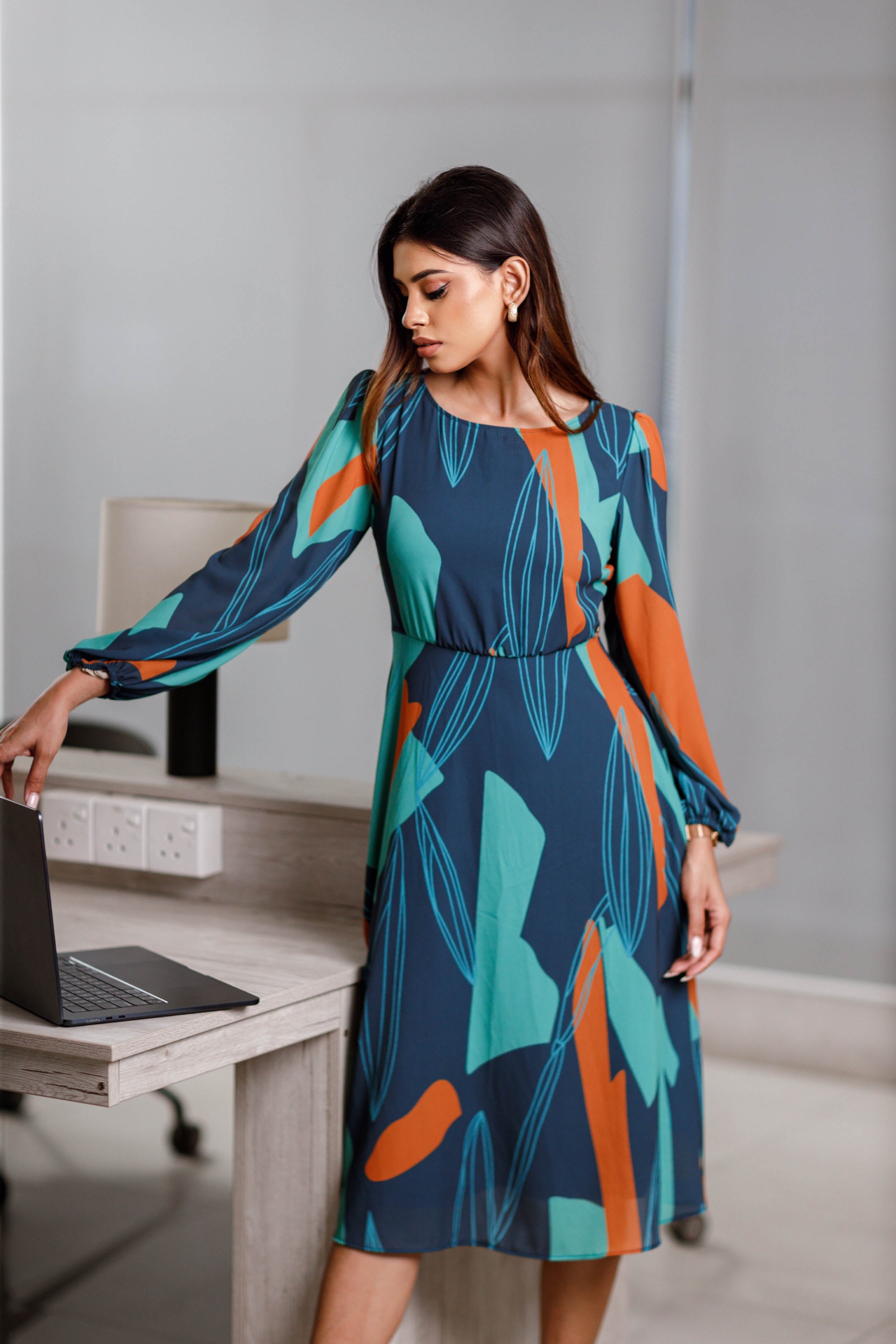 Radiant Hues Work Wear Dress