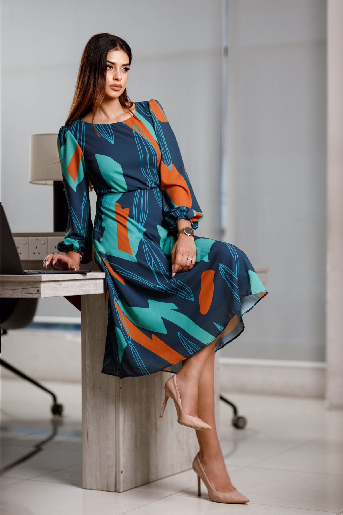 Radiant Hues Work Wear Dress