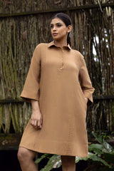 Sandstone Moment Linen Dress