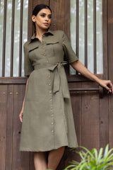 Gardenia Grace Linen Dress