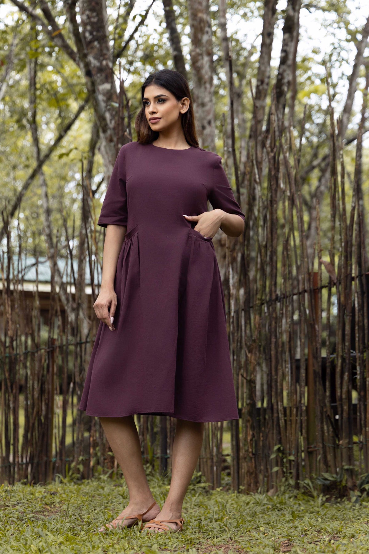 Pure Elegance Linen Dress